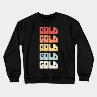 GOLD | Vintage 70s Gold Panning Text Crewneck Sweatshirt